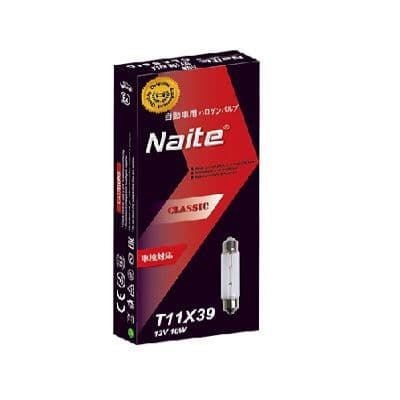Ampolleta Auto 10unid Naite Bombilla Halogena T11x39 12v 10w