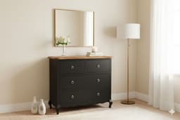 Comoda Normando Negra 90x100x45