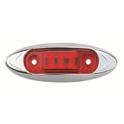 Faro de Senal Ovalado Multivoltaje Color: Rojo 5 LED