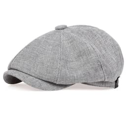 Gorro Gris Claro Boina Tipo Ocasional Forma Octogonal Gris Claro Gris Claro TALLA UNICA
