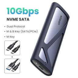 Cofre 3.0 Disco Duro M.2 NVME (10GPS) mas cable USB-C/USB-C ALUMINIO