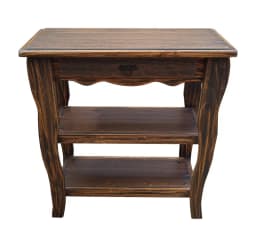 Mesa de arrimo vintage cafe 2 divisiones 70cm