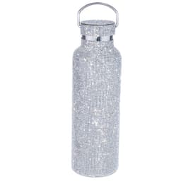 Termo Botella Diseno Diamantes 500ML Portatil Termica Plata