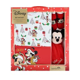 Set 4 Piezas Navidad Mickey Dulces Nino Rojo 3-6 MESES