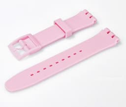 Correa Compatible Relojes Swatch Silicona 17mm Rosa 17