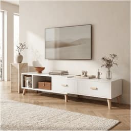 Rack Tv Ancho Extendible 120-198cm 2 Tiras Vanguardia Homer