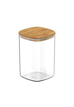 Contenedor Hermetico con Tapa Bambu Keep 1 lt Transparente