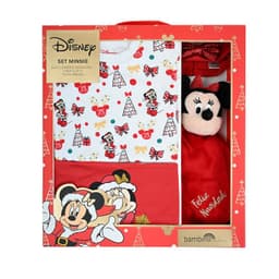 Set 4 Piezas Navidad Minnie Muerdago Nina Rojo 9-12 MESES