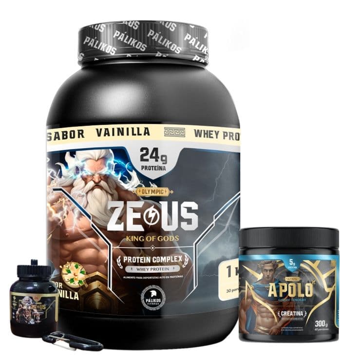 Proteina Zeus Complex 1kg Vainilla Creatina 300g Minibottle