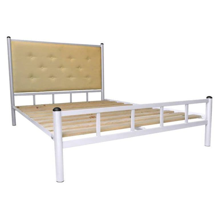 Cama 2 Plazas Blanco-Camel