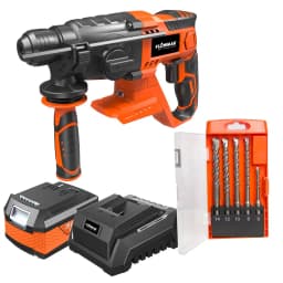 Kit Rotomartillo Inalambrico 18V + Set 5 brocas borcas SDS