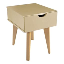 Velador Nordic Con Cajon Maderado