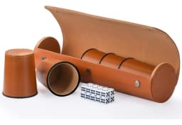 Juego De 5 Cachos Cuero Pu Dados Cachai Set De Mesa Familiar