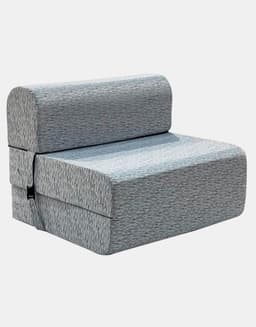 Sillon / Sofa Cama 130 Cm Brocato Densidad 18 Gris plata