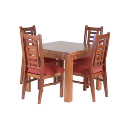 Comedor Nacional Rayenco 4 Sillas Color Rauli Tapiz Terracota