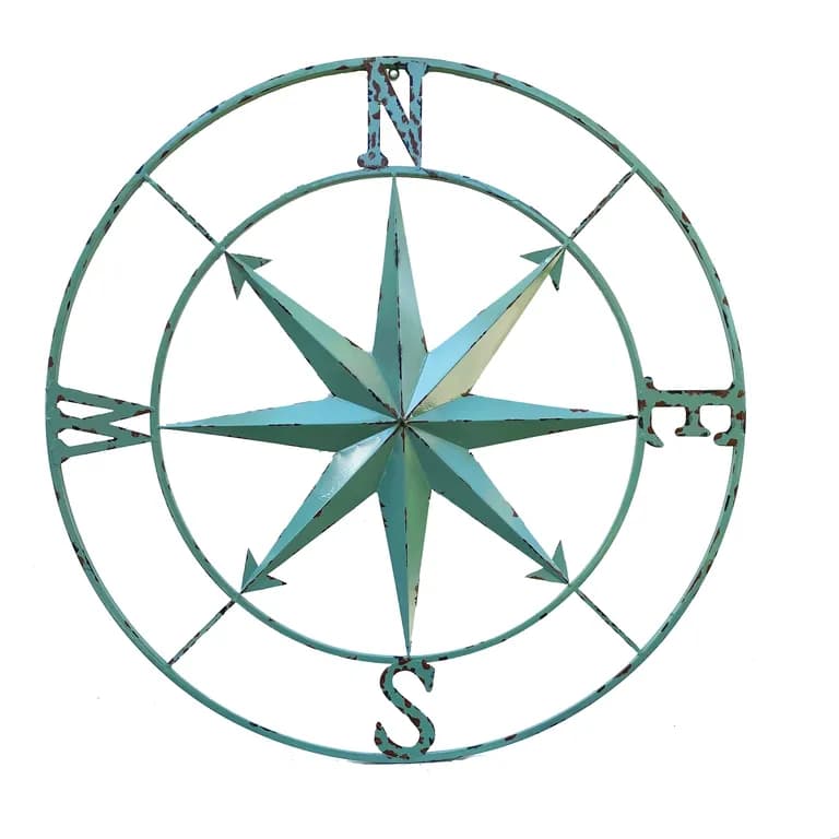Decoracion Nautica Rosa de los Vientos Metal Decoracion Marina 100 cm.