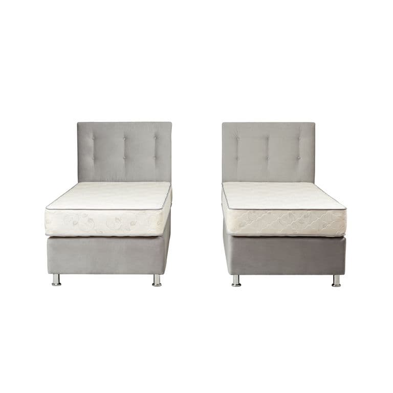Combo Duplex Alegro T3500 Capitone 1,5 Plazas Silver