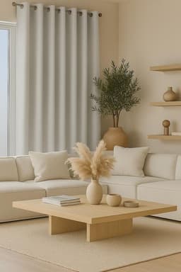 Cortina de Tela Delgada 100% Blackout Blanco