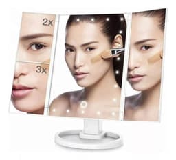 Espejo Para Maquillaje Aumentos 2x 3x Luz Led