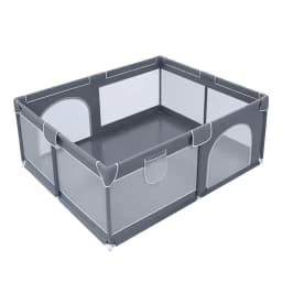 Corral de Seguridad Bebe 120cm Cuadrado Gris