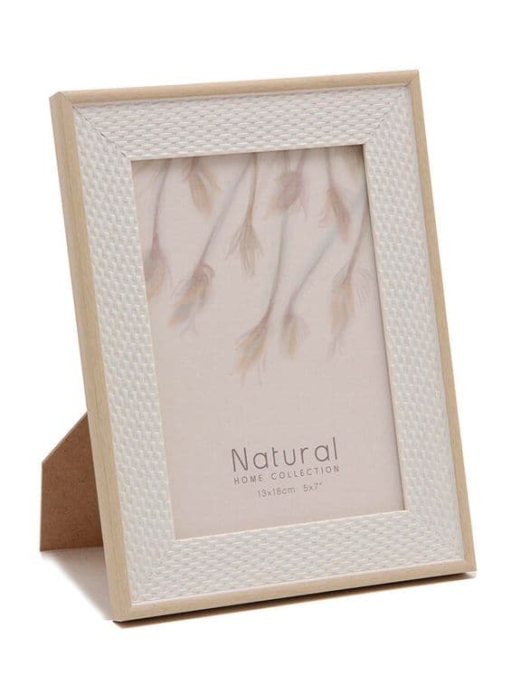 Marco plastico simil ratan 13x18 Natural