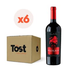 6x Vino Bestia Roja Gran Reserva Cabernet 750cc