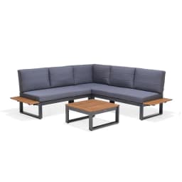 Juego De Jardin Terraza Living 5 Tagula - Gris oscuro