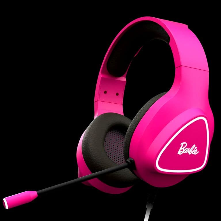 Audifonos Gamer de Barbie Rosados KHALI Multiplataforma - Rosa