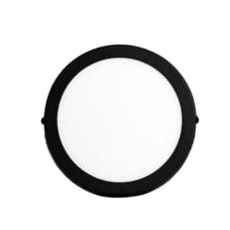 PLAFON PANEL LED 12W NEGRO REDONDO 6000K - Negro