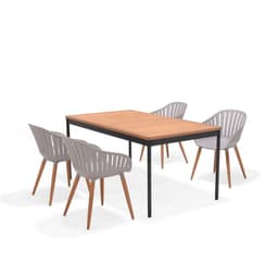 Juego De Terraza Cannes 160x90cm con 4 Sillas