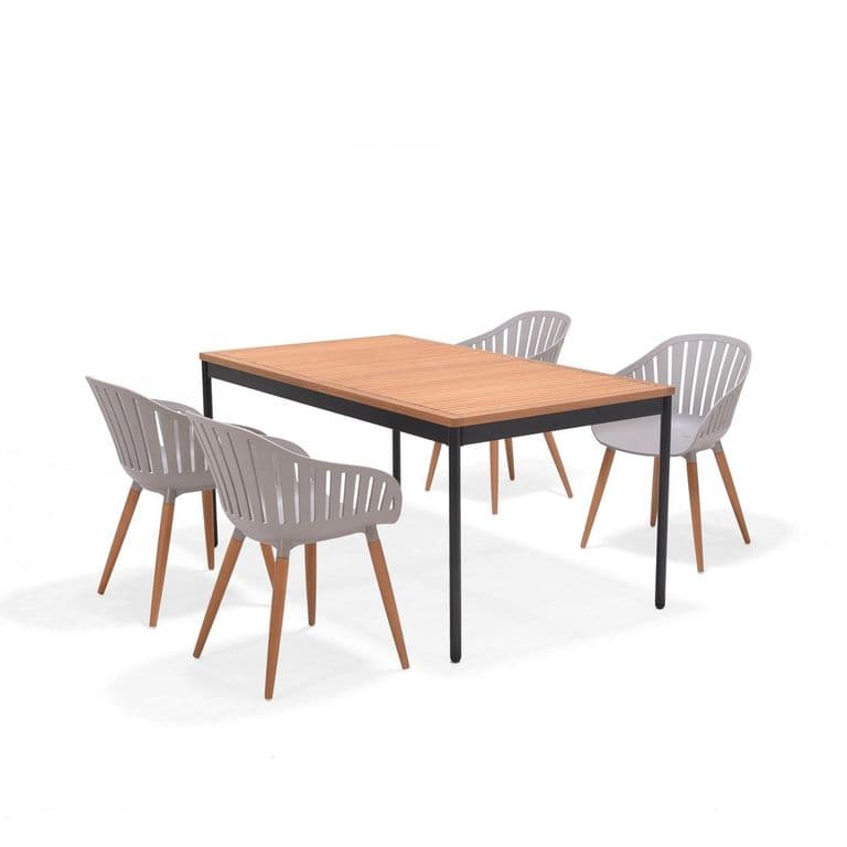 Juego De Terraza Cannes 160x90cm con 4 Sillas