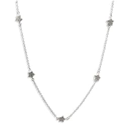 Collar 5 Estrellas Plata Fina 925 Plateado TALLA UNICA