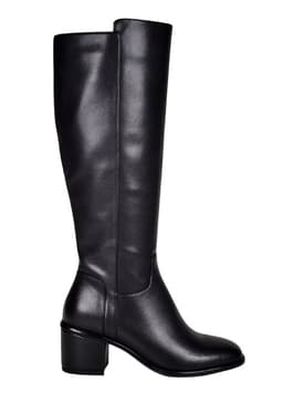 Bota Cuero Rosinela Negro Negro 35