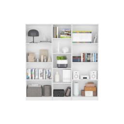 Set 2 Estantes 4 Repisas + Estante 45Cm Fm-012B Blanco