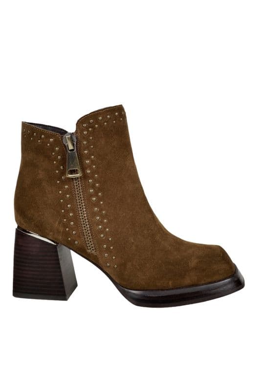 Botin Cuero Donna Camel Cafe Claro 40