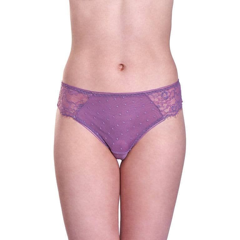 Calzon Bikini Encaje Mujer 20492 Malva S