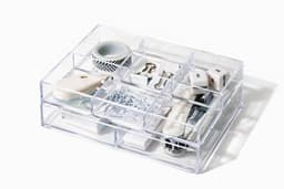 Caja organizadora Like It CB-T11 transparente con 6 divisiones. Fabricada en Japon