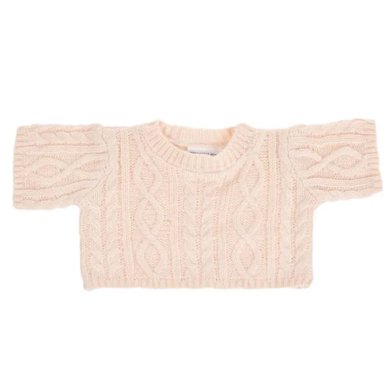 Sweater blanco invierno para peluche