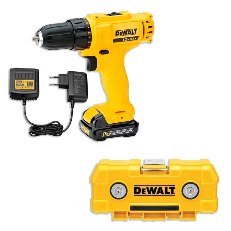Taladro Atornillador 12V 3/8" + Caja Magnetica 15Pzas
