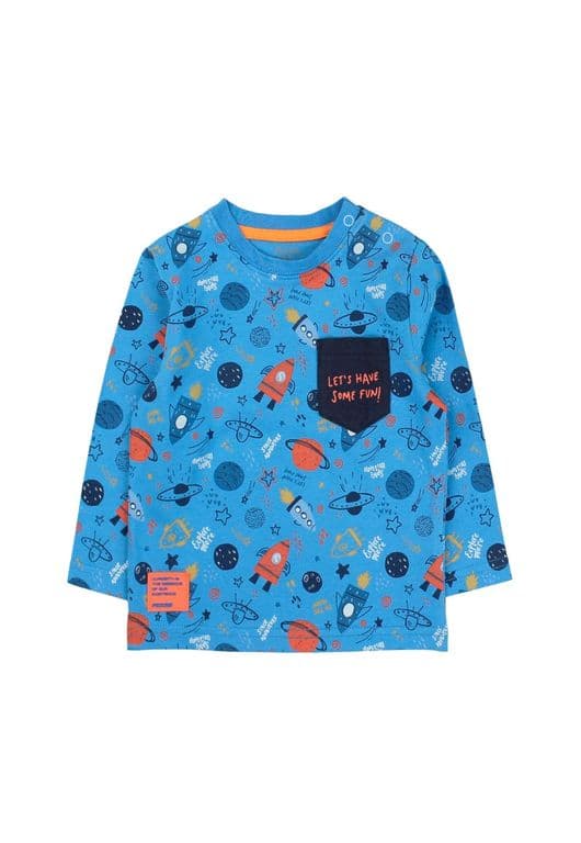 Polera Bebe Nino Cosmic Turquesa Turquesa 3-6 MESES
