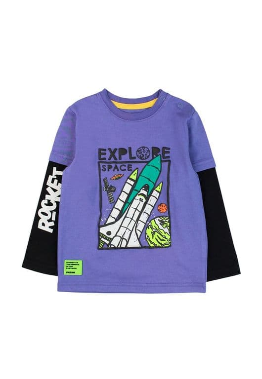 Polera Bebe Nino Cosmic Morado Morado 3-6 MESES