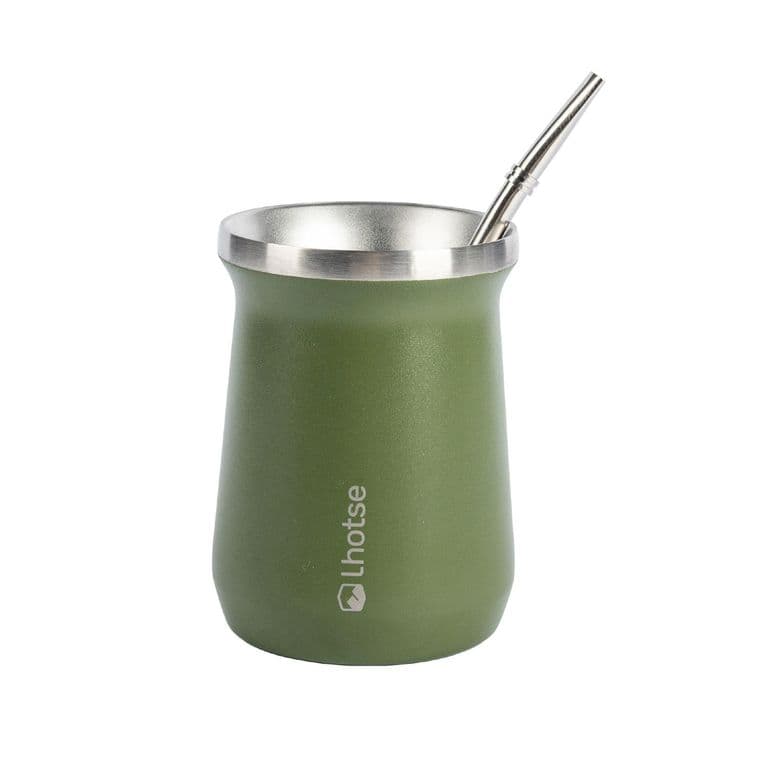 Mate Acero Inoxidable con Bombilla - Verde