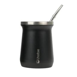 Mate Acero Inoxidable con Bombilla - Negro