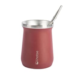 Mate Acero Inoxidable con Bombilla - Rojo