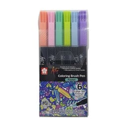 Set Plumones Acuarelables Koi Brush 6 Colores Pastel