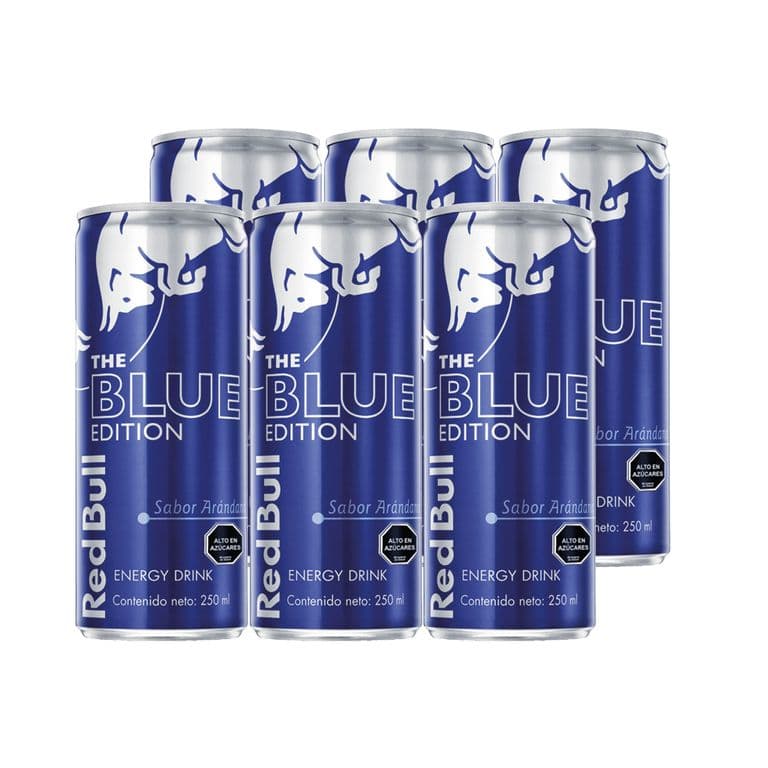 6x Bebida Energetica Blue Edition 250cc