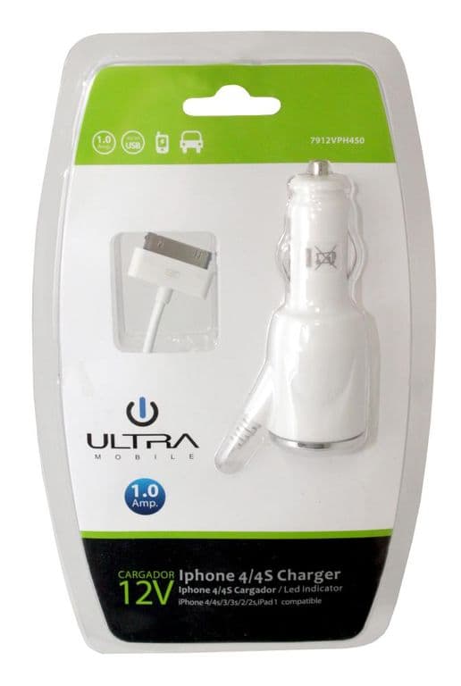 CARGADOR ULTRA VPH450 PARA AUTOS COMPATIBLE CON IPHONE 4