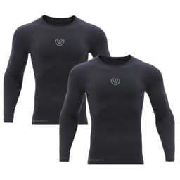 Pack de 2 Camisetas Termica Primera Capa Microfibra Hombre Giovacchino Negro S