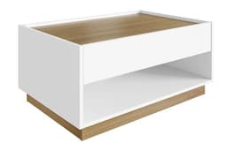 Mesa De Centro Bari Con Cajon Blanco Miel