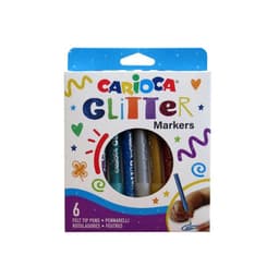 Marcador Glitter 6 Colores Tinta a Base de Agua - SC